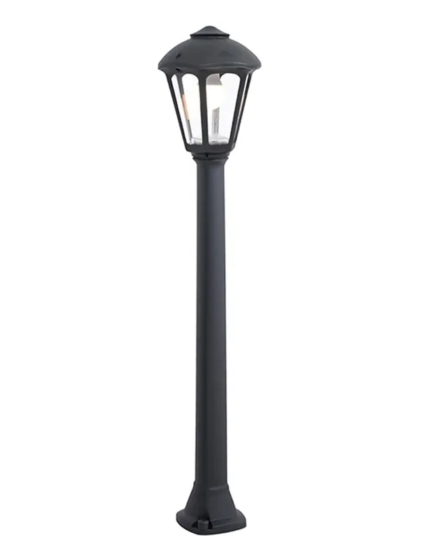 Lámpara Sobremuro Alto Resina Negro y Blanco