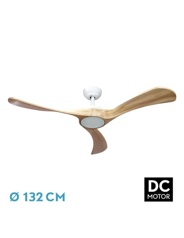 Lámpara Ventilador Castelo Blanco Haya
