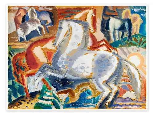 Landscape and Horses de Leo Gestel Nook Vintage Archive