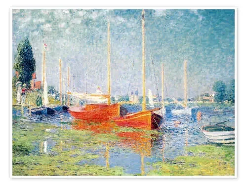Las barcas rojas, Argenteuil de Claude Monet Master Collection