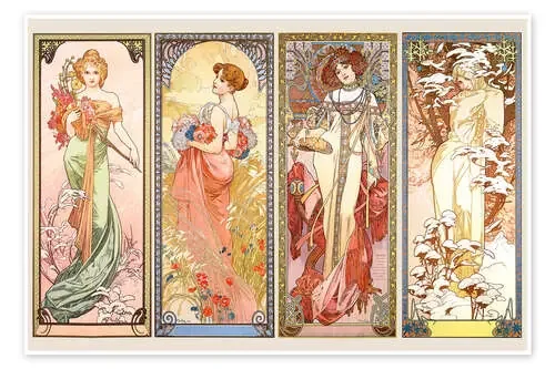Las cuatro estaciones de Alfons Mucha Master Collection