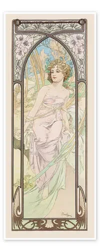 Las partes del día – El despertar de la mañana, 1899 de Alfons Mucha Master Collection