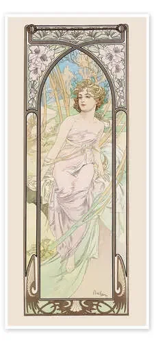 Las partes del día – El despertar de la mañana, 1899 de Alfons Mucha Master Collection