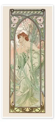 Las partes del día – El ensueño de la tarde de Alfons Mucha Master Collection
