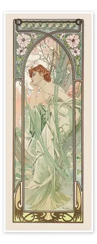 Las partes del día – El ensueño de la tarde de Alfons Mucha Master Collection