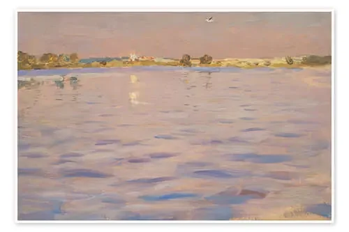 Last rays of sun over the lake, 1899 de Isaak Iljitsch Lewitan ARTOTHEK