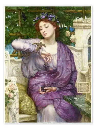 Lesbia con su gorrión de Sir Edward John Poynter Master Collection