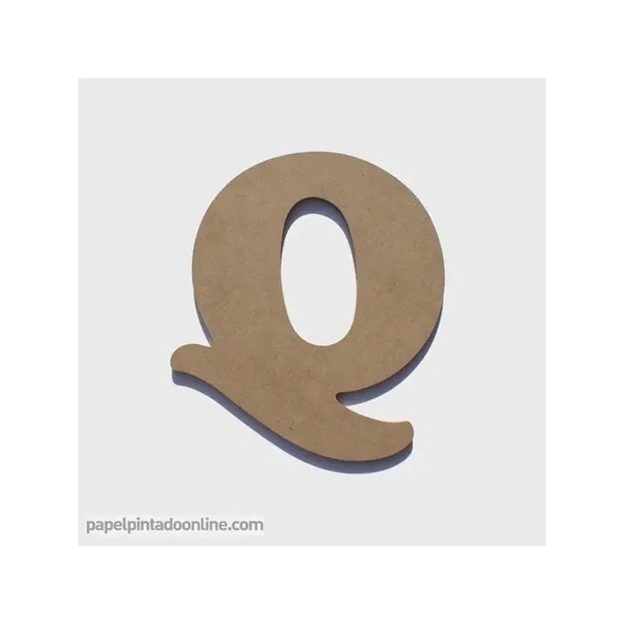 Letra de Madera Q