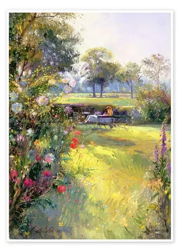 Leyendo en el jardín de Timothy Easton Bridgeman Images