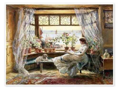 Leyendo en la ventana de Charles James Lewis ARTOTHEK