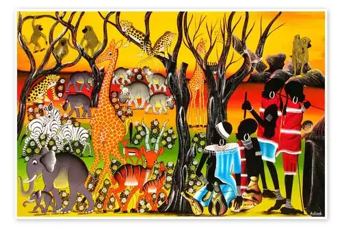 Life in the savannah de Adams Tanzania Art & Licensing