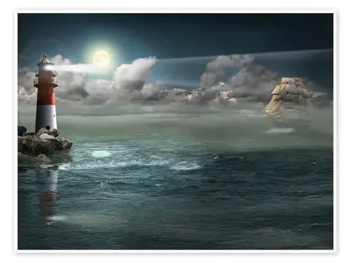 Lighthouse under illumination de Monika Jüngling