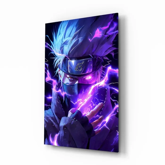 Lightning Kakashi Hatake Glass Wall Art Designer Collection – 28.5 » X 18 «