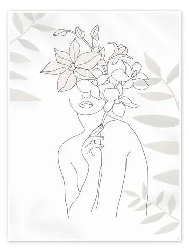 Line Art Beauty Portrait II de nobelart