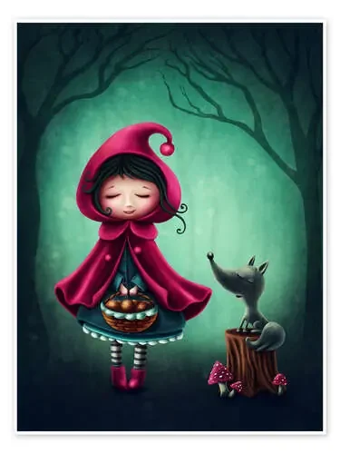 Little Red Riding Hood in the woods de Elena Schweitzer