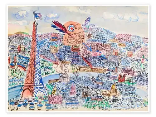 Livre d‘or de Marianne, Paris and Tour Eiffel, 1927 de Raoul Dufy Master Collection