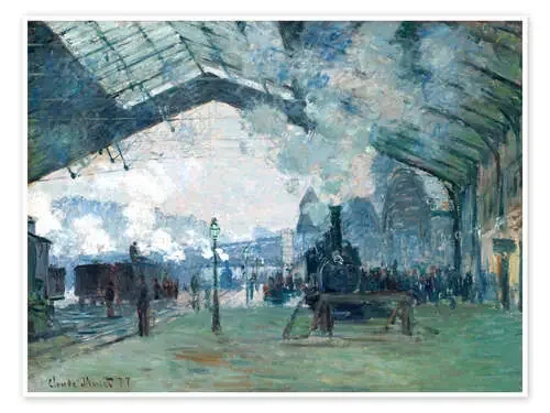 Llegada del tren a Normandía, Estación de San Lázaro de Claude Monet Master Collection