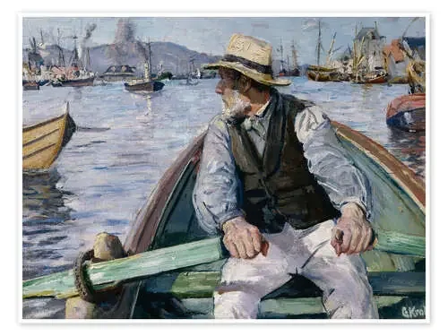 Look Forward, Bergen Bay de Christian Krohg Bridgeman Images