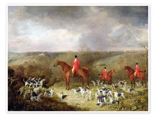 Lord Glamis y sus perros de caza, 1823 de Dean Wolstenholme Bridgeman Images