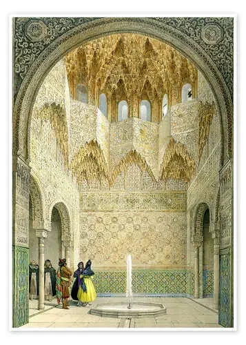 Los Abencerrages, La Alhambra, Granada, 1853 de Léon Auguste Asselineau Bridgeman Images
