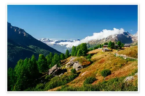 Lötschental Valley panorama, Switzerland de Peter Wey
