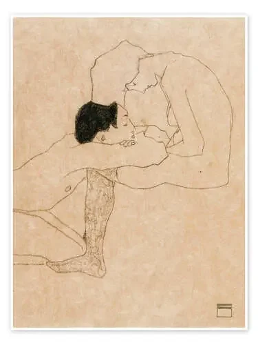 Lovers, 1909 de Egon Schiele Master Collection