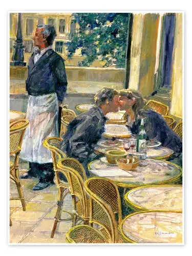 Lovers in August, Paris de Rosemary Lowndes Bridgeman Images