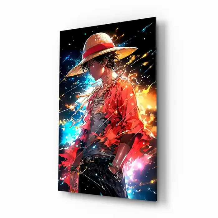 Luffy Mysterious Power Glass Wall Art Designer Collection – 28.5 » X 18 «