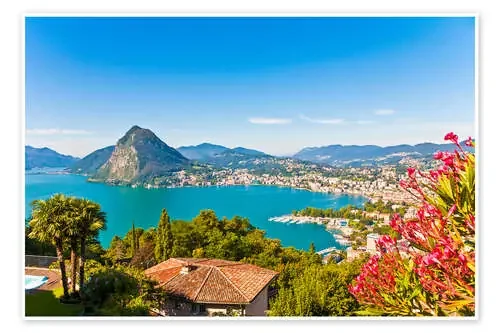 Lugano at Lake of Lugano de Dieterich Fotografie