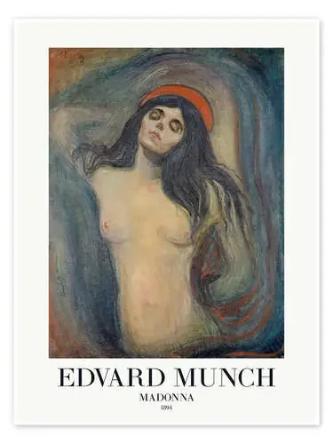 Madonna, 1894 de Edvard Munch Exhibition Posters