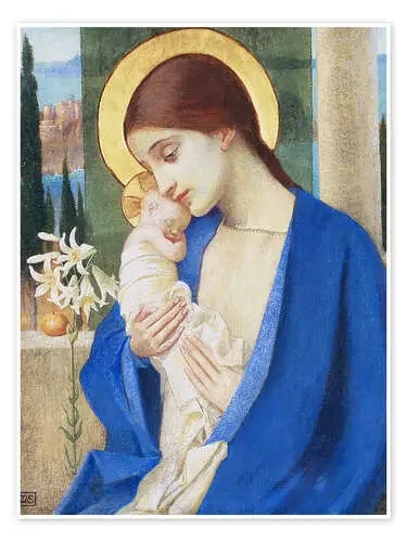 Madonna and child de Marianne Stokes Master Collection