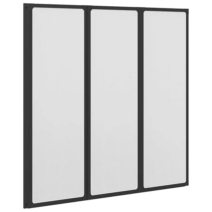 Mampara de ducha con 3 paneles plegables, 117 x 120 cm