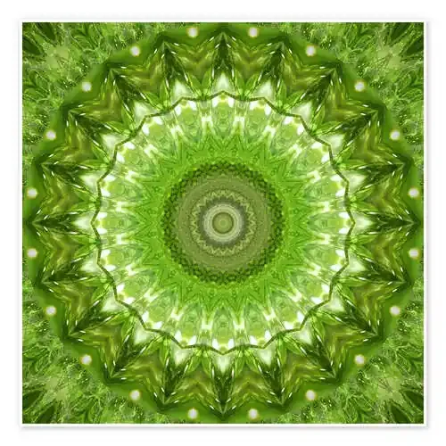 Mandala green meadow de Christine Bässler
