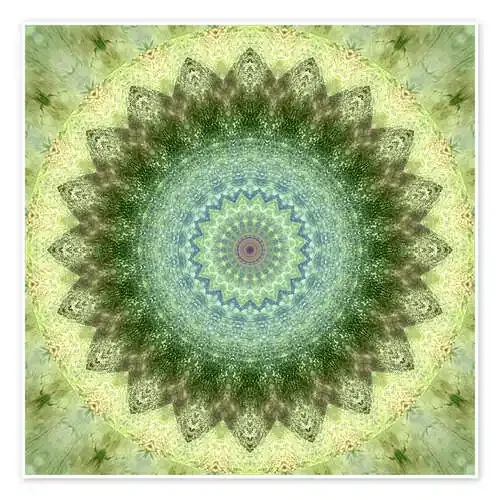 Mandala yellow green de Christine Bässler