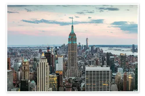Manhattan skyline with Empire State building at sunset, New York city, USA de Matteo Colombo