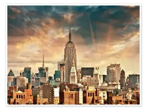 Manhattan Skyscrapers with beautiful sky colors Editors Choice