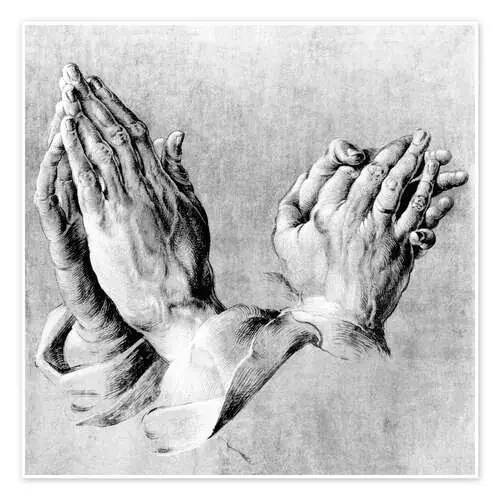 Manos del Papa y un apóstol de Albrecht Dürer Master Collection