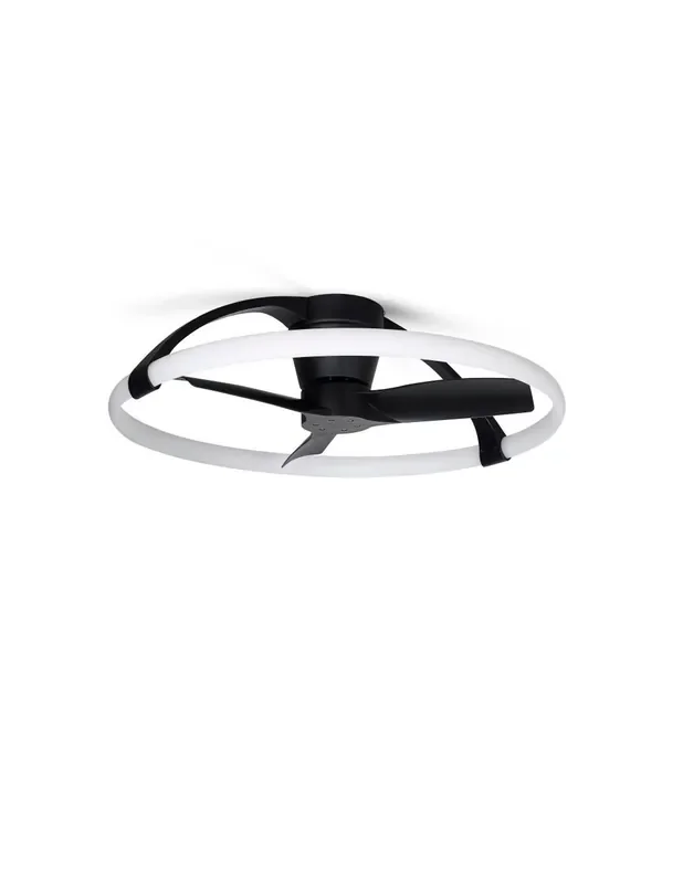 Mantra Nepal Mini Ventilador de Techo Blanco y Negro