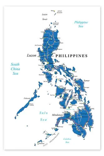 Mapa de Filipinas (inglés) Editors Choice