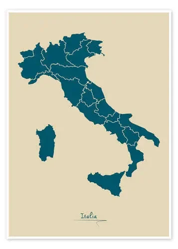 Mapa de Italia de Ingo Menhard