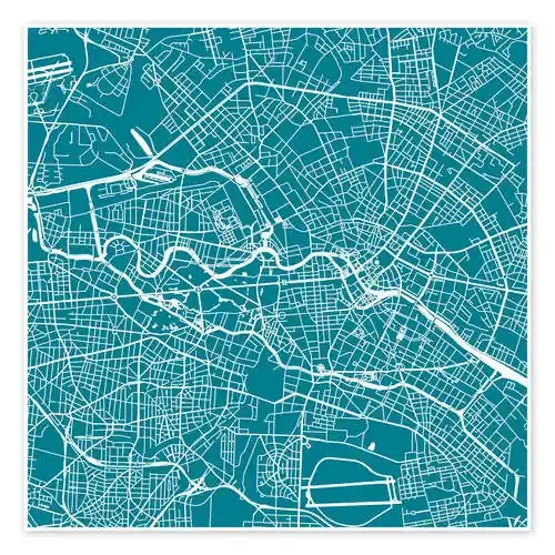 Mapa de la ciudad de Berlín IV de 44spaces
