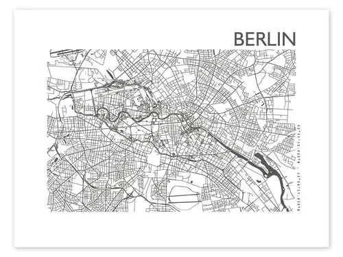 Mapa de la ciudad de Berlín VI de 44spaces