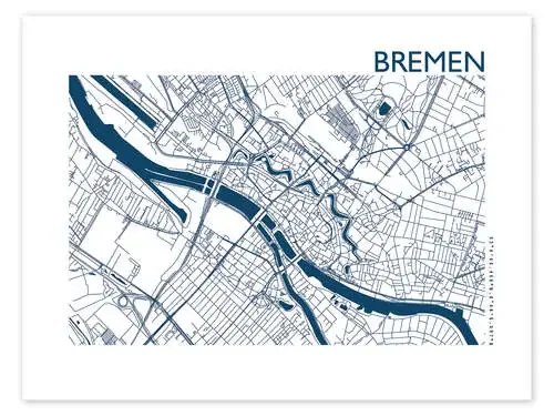 Mapa de la ciudad de Bremen II de 44spaces