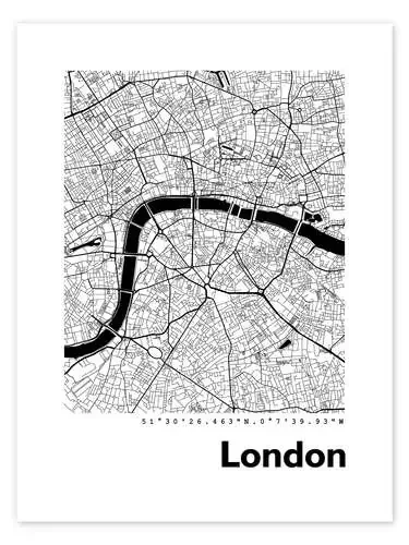 Mapa de la ciudad de Londres III de 44spaces
