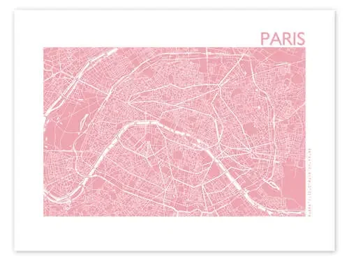 Mapa de la ciudad de París II de 44spaces