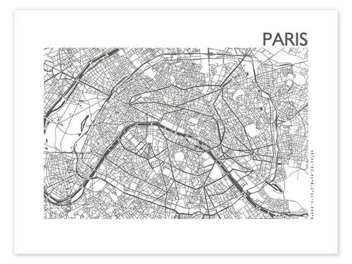 Mapa de la ciudad de París VIII de 44spaces