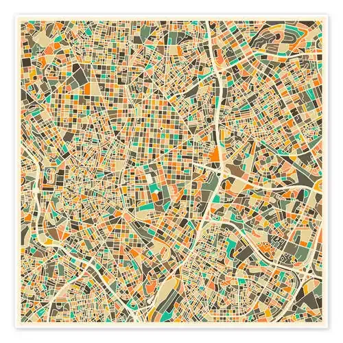 Mapa de Madrid I de Jazzberry Blue