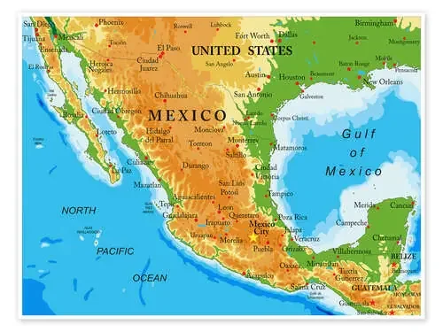 Mapa de México (inglés) Editors Choice
