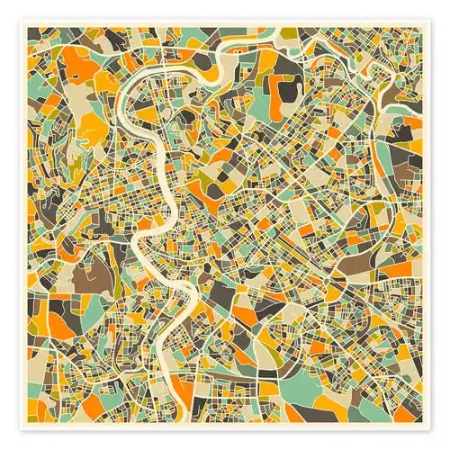 Mapa de Roma I de Jazzberry Blue