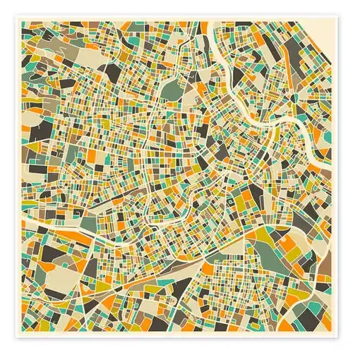 Mapa de Viena I de Jazzberry Blue